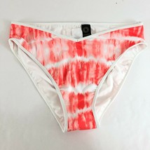 Sunn Lab Swim Bikini Bottom High Waist Tie Dye Orange White Size L - £7.90 GBP
