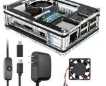 Raspberry Pi 3 B+ Case With Fan Cooling Pi 3B Case With 3 Pcs Heat-Sinks... - £23.44 GBP