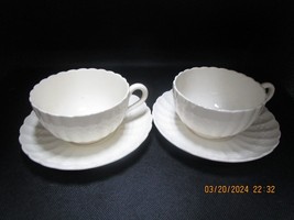 Copeland Spode England Chelsea Wicker - Pair Of Cups And Saucers Old Mark - £46.98 GBP