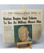 THREE The Indianapolis News Ike Eisenhower Death and Burial Newspapers 1969 - £22.85 GBP