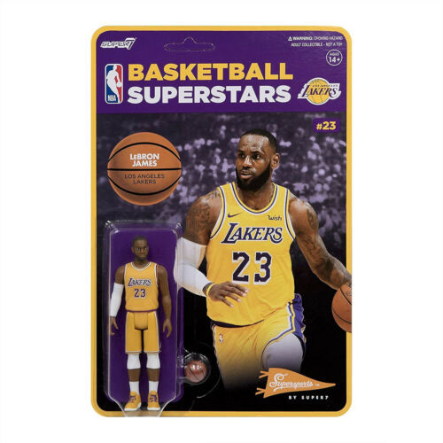 Primary image for NEW Super7 NBA Basketball Superstars LeBron James LA Lakers #23 ReAction Figure