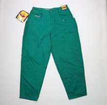 NOS Vintage 90s Streetwear Mens 38x34 Big Pocket Baggy Fit Denim Jeans Green - £94.92 GBP