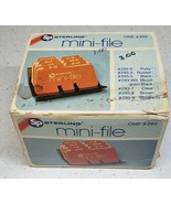 Sterling Mini-File Vintage Flip Telephone Card Orange Dividers Brown Bottom - $22.92 CAD