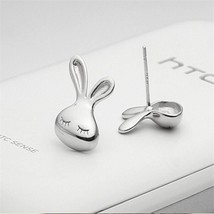 Easter bunny stud earring S925 Sterling Silver earrings hypoallergenic gift for  - £12.60 GBP