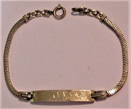 Forstner Ladies Gold Filled ID Bracelet 7&quot; Vintage - £104.76 GBP