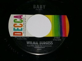 Wilma Burgess Baby Wait Till The Sun Comes Up 45 Rpm Record Vinyl Decca Label - £12.34 GBP