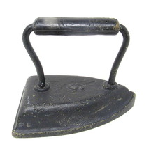 #6 Flat Iron Sand Cast Iron Antique Primitive Rustic Door Stopper Smoother     C - $42.50