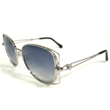 Roberto Cavalli Sunglasses Casentino 1031 16X Silver Square Frames w Blue Lenses - £74.55 GBP