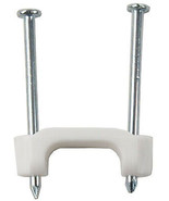 20 Plastic Insulated Electric Cable Staples 1/2&quot; x 1 1/4&quot; White BRISCON ... - $22.67 CAD
