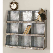Galvanized Metal wall Cubbies - 9 spaces - £112.24 GBP
