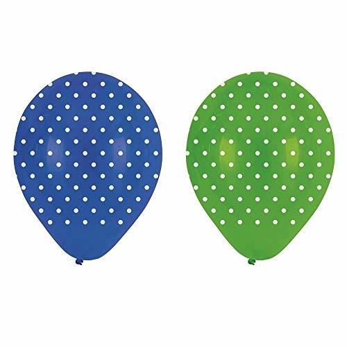 Turtle Party Blue and Green Polka Dot Balloons (6 ct) - $1.01
