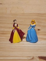 Lot 2 Disney Princess 3 Inch Mini Figure Collectible Figurine Cake Topper Toy - £7.20 GBP