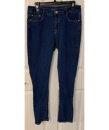 QQMY Blue Jeans With Embroidery &amp; Rhinestones Women&#39;s  Size 11 -12 - £13.82 GBP