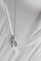 Charter Club Cubic Zirconia Silver Plated Necklace Distressed Package - £12.40 GBP