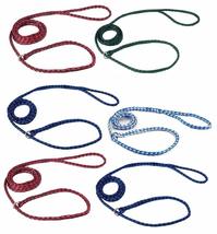 MPP Braided Poly Dog Control Slip Leads Assorted Color Vet Rescue Kennel Bulk Pa - £11.24 GBP+