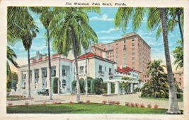Palma Spiaggia Florida ~Il Whitehall ~ Antico Vintage Cartolina - £7.83 GBP