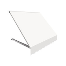 Awntech ER2442-US-5W 5.38 ft. Dallas Retro Window &amp; Entry Awning, Off White  - £404.12 GBP