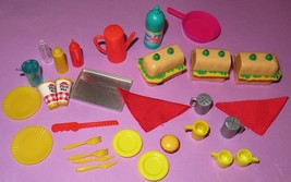 Barbie Pizza Hut Party Sub Sandwich Food Grocery Dish Drink 1990s Lot - £11.76 GBP