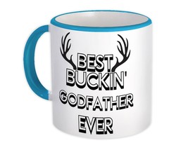Best Buckin GODFATHER Ever : Gift Mug Hunt Hunter Birthday Deer - £12.56 GBP