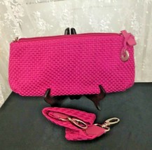 The Sak Women&#39;s Organizer Clutch with Detachable Strap Hot Pink Woven Pattern - £25.80 GBP
