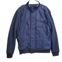 Tommy Hilfiger Poly Body Cotton Sleeves Dark Blue Jacket SZ  L - £19.74 GBP