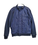 Tommy Hilfiger Poly Body Cotton Sleeves Dark Blue Jacket SZ  L - £19.37 GBP