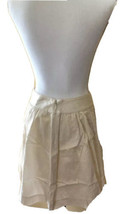 J Crew Skirt Ivory Cream Cotton Lined Skirt Pleated Size 2 - £9.99 GBP