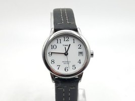 Timex Indiglo Easy Reader Womens Watch New Battery White Date Dial 24mm N7 - $19.99