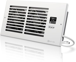 Register Booster Fan, Quiet Ac Vent Fan With Thermostat Control, Heating, White - £51.44 GBP