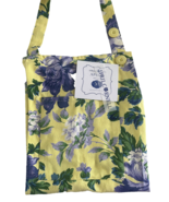 April Cornell Apron 100% Cotton Yellow Purple Flowers French Country Spring - $43.98