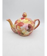 Vintage Emerald Collection  Pink Splash Pattern Ceramic Teapot - $24.99