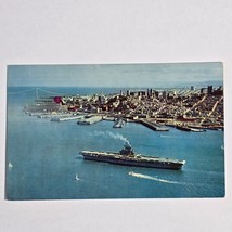 Postcard San Francisco California, Aerial From The Bay Ship Unposted - $7.87