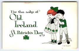 St Patrick&#39;s Day Postcard Signed EB Weaver For The Sake Of Old Ireland Children - £27.31 GBP