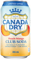 12 Cans of Canada Dry Peach - Mango Club Soda 355ml Each - Limited Time - - £29.35 GBP