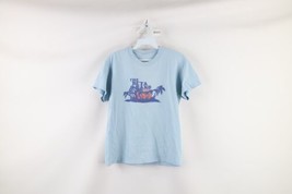 Vintage Y2K 2001 Womens Small Faded Spell Out The Beta Band Tour T-Shirt Blue - £55.35 GBP