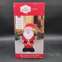 New NIB Holiday Time 4 ft. Santa Claus Christmas Holiday Illuminated Inf... - $22.76