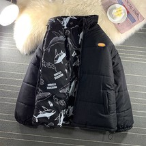 New Winter Jacket Women Hooded Coat Jackets Printed Korean Harajuku Loose Casual - £60.79 GBP