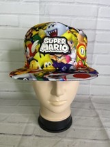 Super Mario All Over Print Youth Kids Boys Adjustable Snapback Hat Cap OSFM - £23.53 GBP