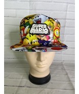 Super Mario All Over Print Youth Kids Boys Adjustable Snapback Hat Cap OSFM - £23.36 GBP