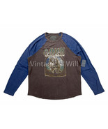Lucky Brand Men L Blue/ Black Wash Genesis Band Distress Baseball Raglan... - $51.48 CAD