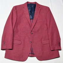 NEW Tommy Hilfiger 48R Red Hopsack Wool Mens Blazer Sport Coat Suit Jacket - $74.99