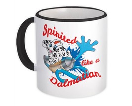 Dalmatian Cartoon Ink Spirited : Gift Mug Dog Puppy Pet Animal - £12.74 GBP