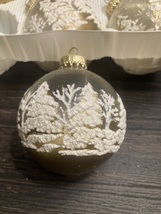 Beautiful Christmas by Krebs Vintage Textured Hand Painted glass Ornaments Ger. - £31.85 GBP