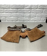 Vintage Nicholas No. 493X Genuine Leather Tool Belt Carpentry Made In USA - £23.56 GBP