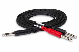 Hosa STP-203 1/4&quot; TRS to Dual 1/4&quot; TS Insert Cable, 3 Meters - £10.84 GBP
