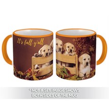 Labrador Wooden Crate Its Fall Yall : Gift Mug Dog Puppy Pet Autumn Cute - $15.90
