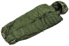 1976 Original British Army Military GB Mummy Sleeping Bag OD Green Normal W/CASE - £71.20 GBP