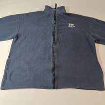 Team USA Olympic Men's Blue Full Zip Fleece Jacket Size XL image 7