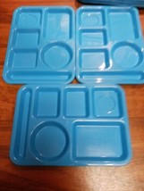 Vintage Set of 3- SiLite 614 School Cafeteria Lunch Divided Trays▪︎ - £11.66 GBP