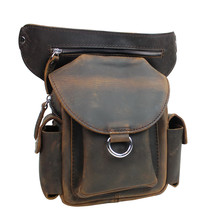 Vagarant Traveler 10 in. Cowhide Leather Fashion Waist Fanny Pack L86. D... - £65.26 GBP